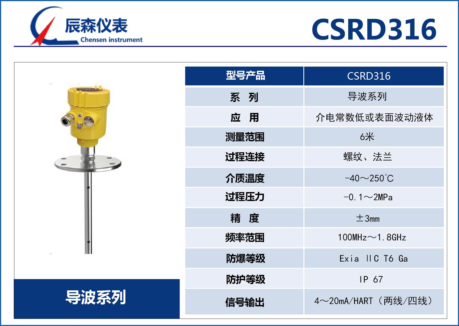 导波雷达物位计CSRD316