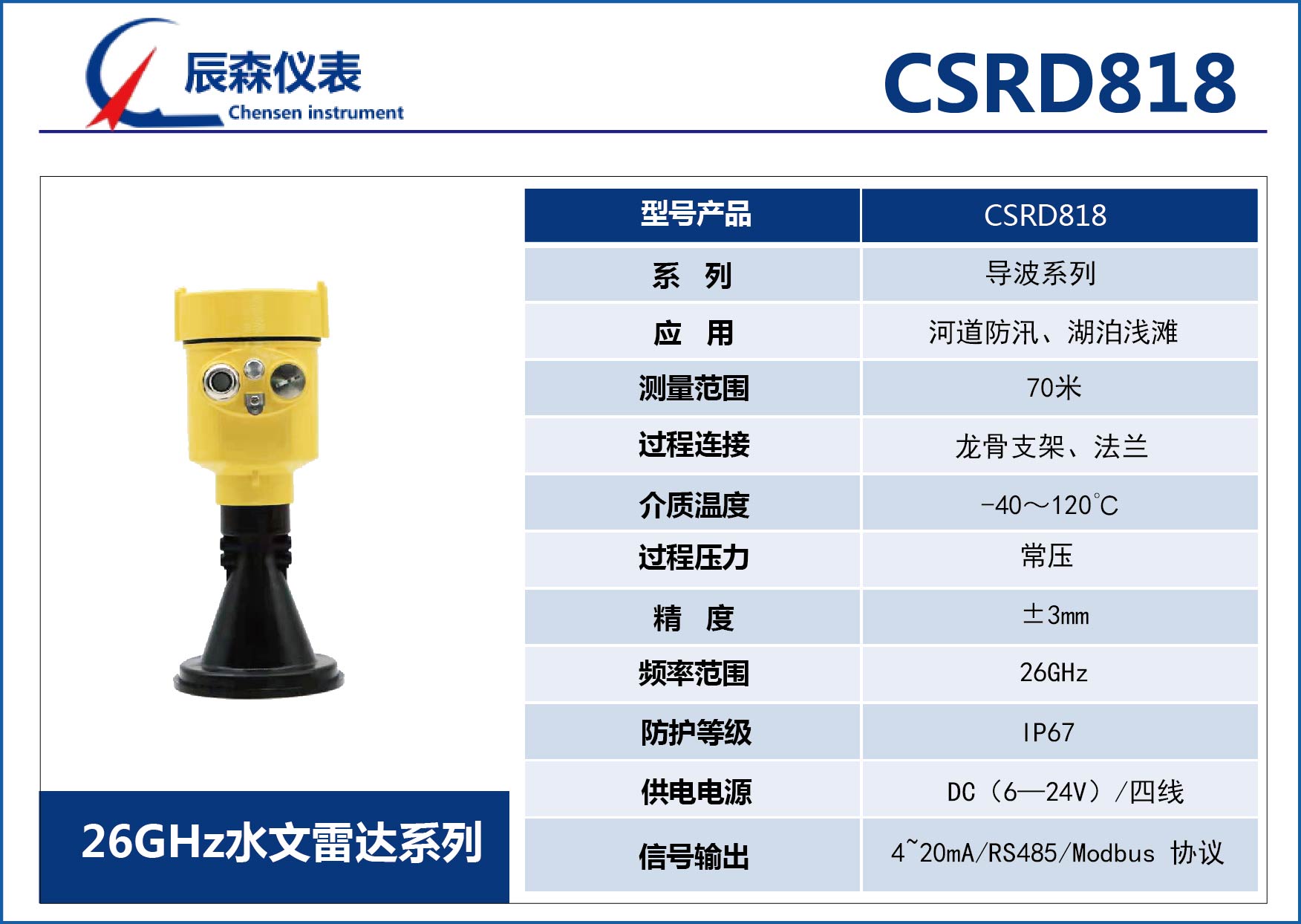 水文雷达物位计CSRD818