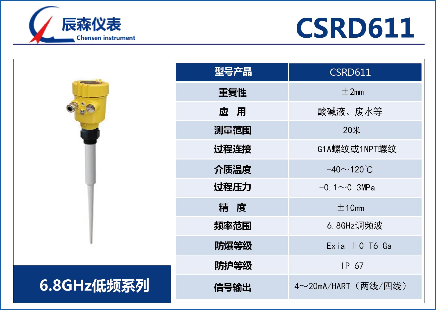 低频雷达物位计CSRD611
